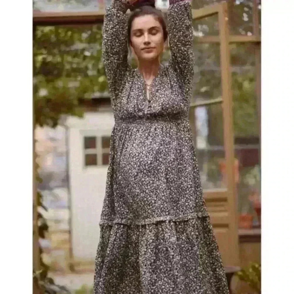 Hatch Collection Eloise Floral Prairie Maxi Cottagecore Dress Maternity Size S - Picture 11 of 11